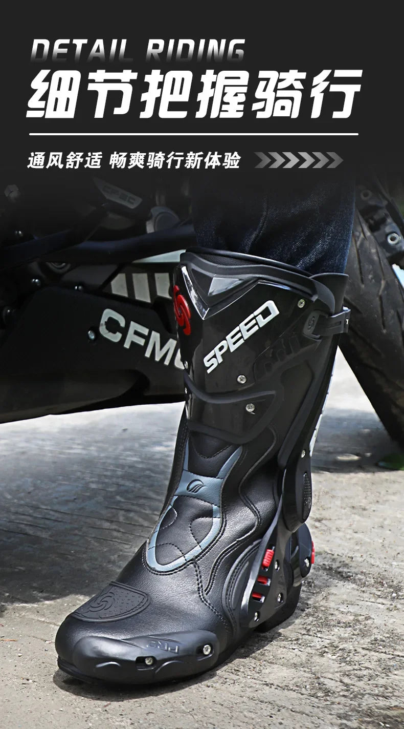 Motorcycle Protective Enduro Boots Gear shift Speed Long Shoes Motorcycle Racing Boot motorcyclist Motorbots biker boots