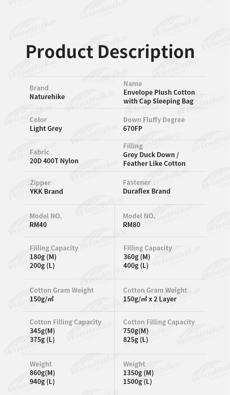 Naturehike Duck Down Sleeping Bag -13℃~8℃ Outdoor Autumn Winter Keep Warm Sleeping Bag Spliceable Envelope Ultralight 670FP