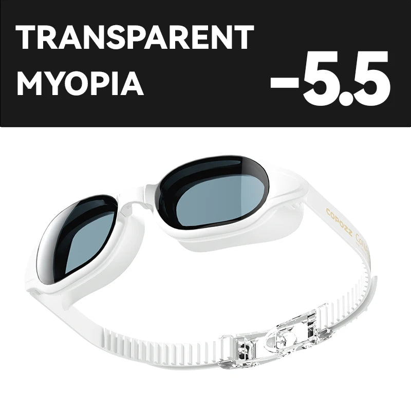 COPOZZ Myopia Swimming Goggles Male Female Adult Swim Goggle CoNANO Imported Anti Fog Pool Swimming Glasses Eyewear -1.5 to -7