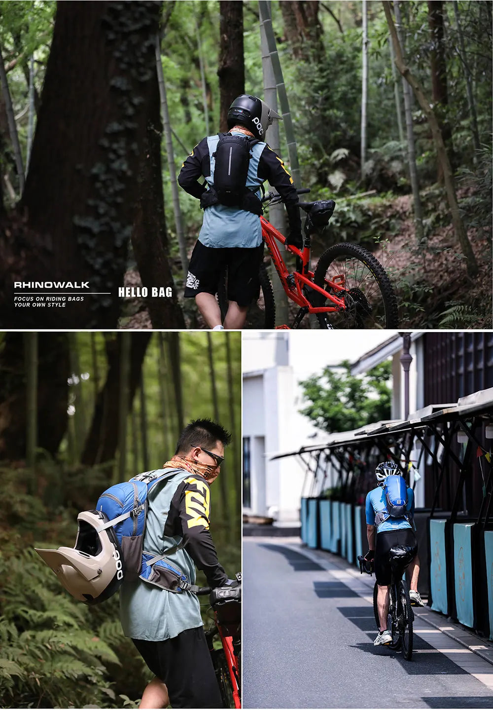 Rhinowalk Climbing Backpack 12L Cycling Backpack Outdoor Sports Bag Travel Backpack Camping Hiking Backpack WIthi Water Bag