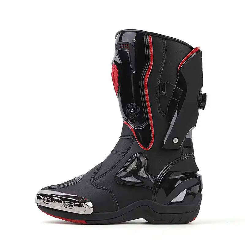 36-47 Leather Motorcycle Boots Men Anti-slip Motorcyclist Shoes Adventure Touring Motocross Bike Boots Motorcycle Accessories