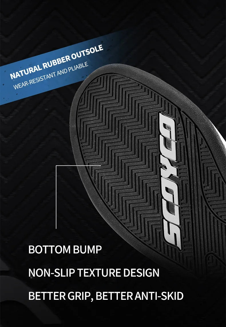 SCOYCO Commuter Motorcycle Riding Shoes Fashion Casual Hundred Crash Shoes Breathable Canvas Riding Motorcycle Boots MT068