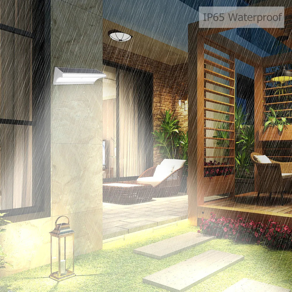 60/48Led Outdoor Solar Wall Light Solar Flood Lights Motion Sensor Waterproof Wall Lamp Metal Housing 1100LM for Garden Lighting