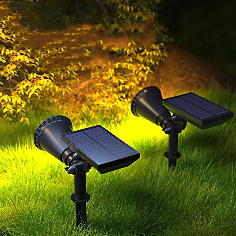 9 LED Solar Lamps Spotlights Outdoor Garden Backyard Waterproof Brightness Adjustable Spot Lights Driveway Lawn Decor Lighting
