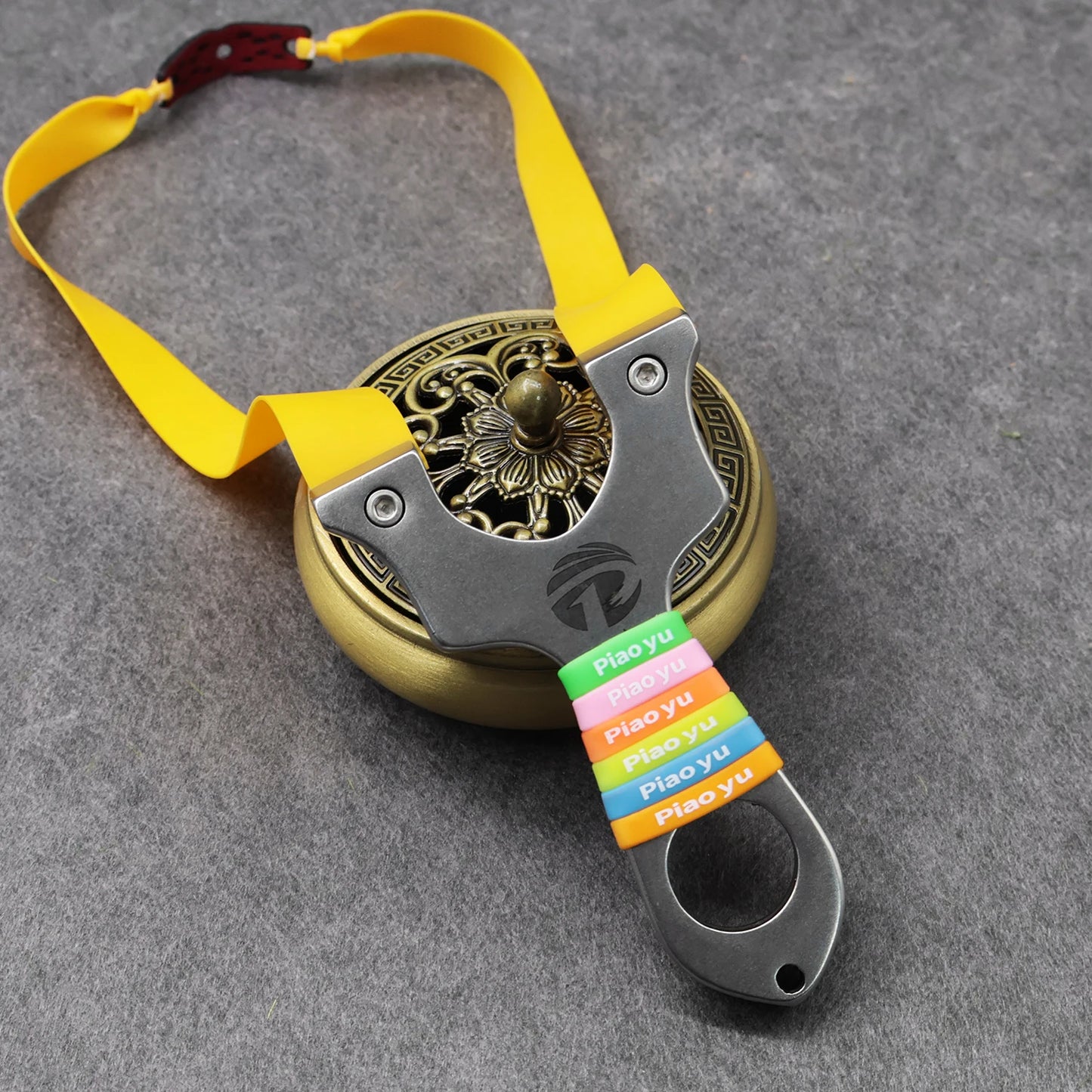 Traditional OTT Metal Cut Slingshot Stainless Steel Premium Portable Outdoor Shooting Hunting Slingshot with Rubber Bands