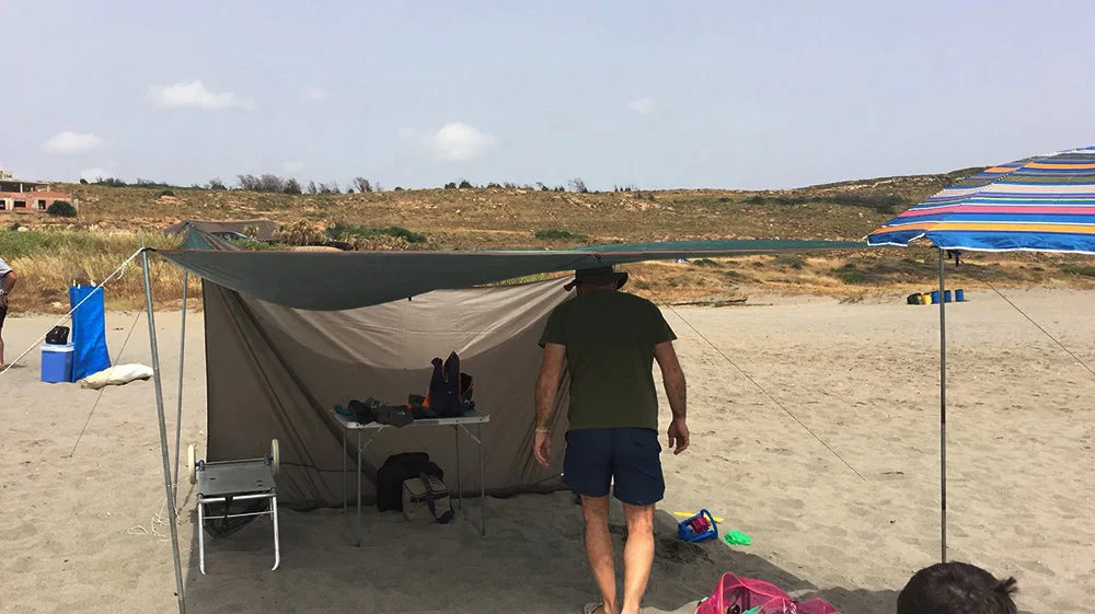 4x3m 3x3m Awning Waterproof Tarp Tent Shade Ultralight Garden Canopy Sunshade Outdoor Camping Hammock Rain Fly Beach Sun Shelter