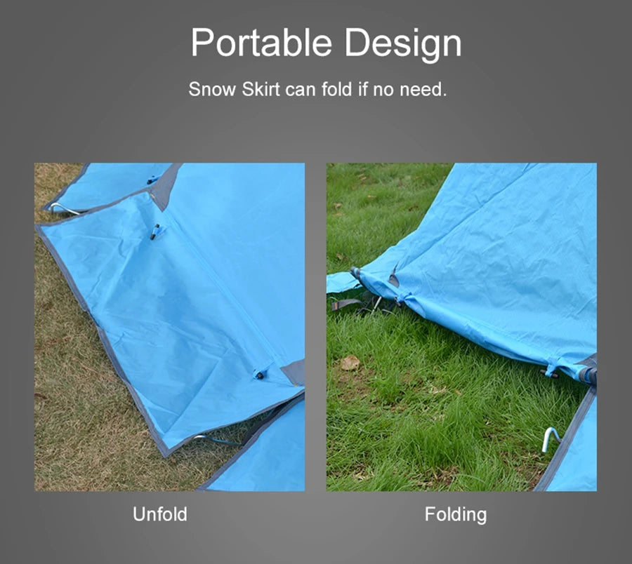 Desert Fox Camping Tent with Snow Skirt Winter Type 2 Persons Warm Tents for Hiking Travelling 4 Seasons Outdoor Backpack Tent