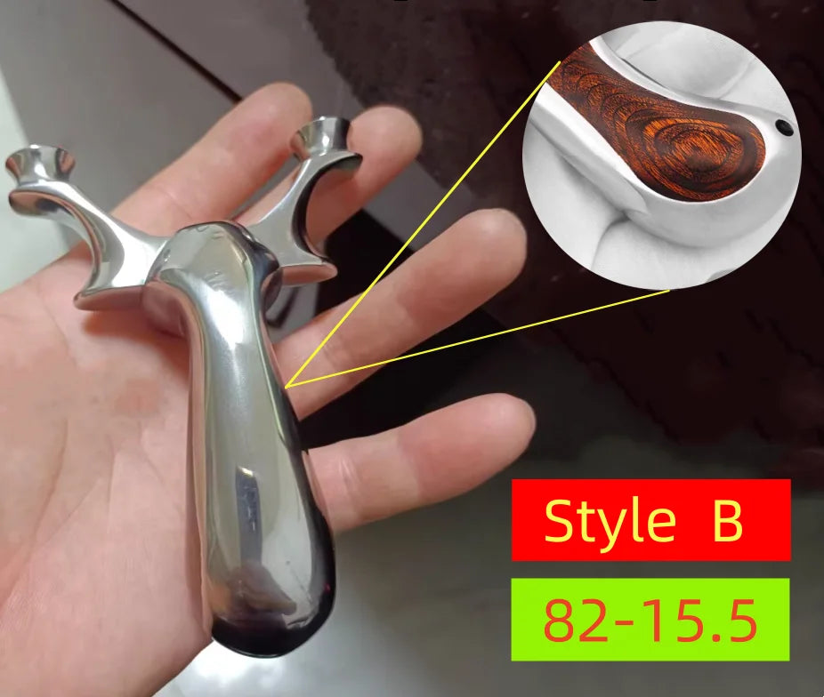 Hunting Slingshot Stainless Steel Bow Big Powerful Catapult Self Defense Survival High Precision Sling Shot