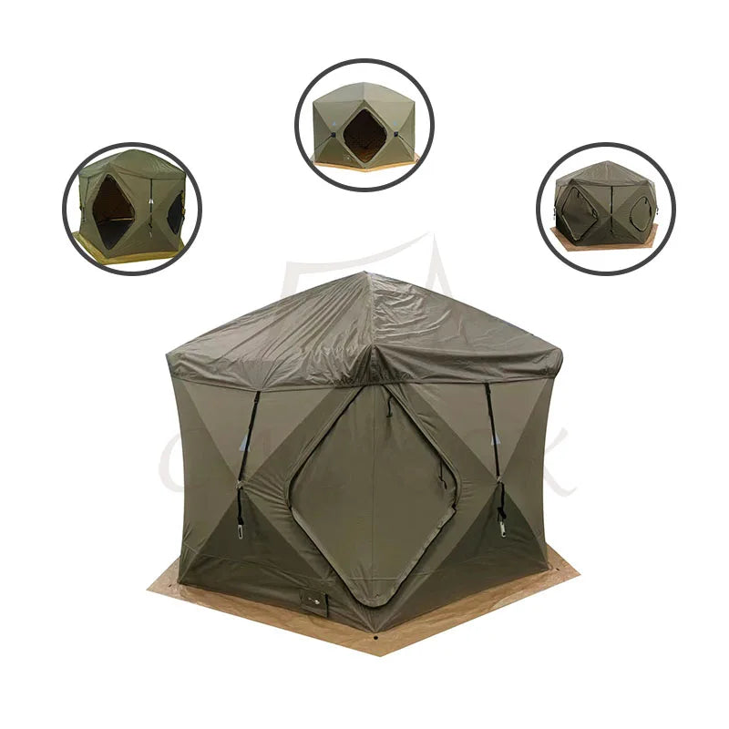 Customized  5-6 Person 4 Season Double Layers Arabian desert middle-east hexagon tent