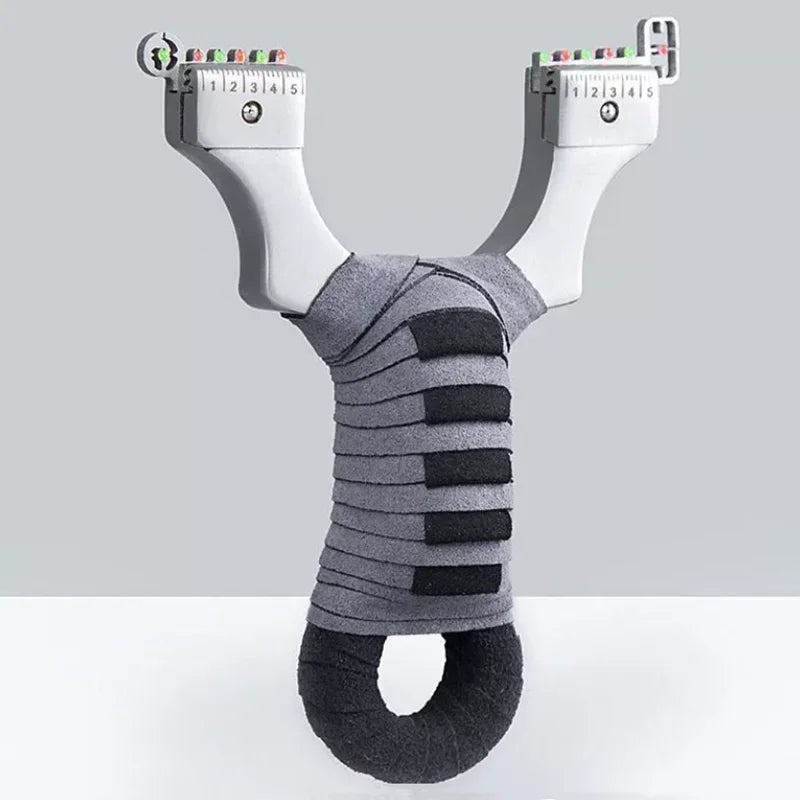 High Quality Hunting Shooting Slingshot Stainless Steel Great Power Catapult with Flat Rubber Band Outdoor Sport Competition