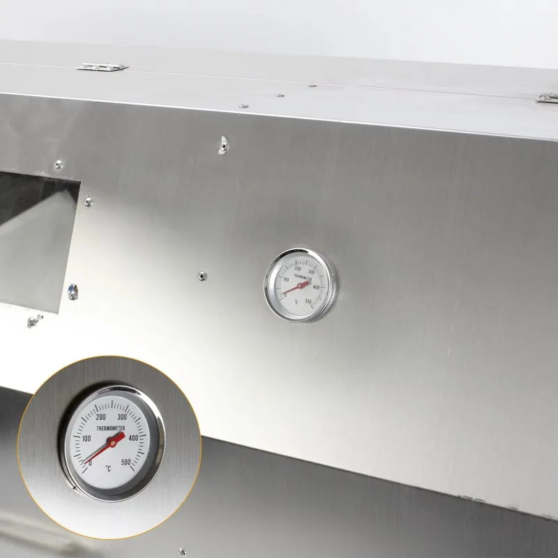 Electric Commercial Charcoal BBQ,Barbecue Grill Outdoor Stainless Steel Charcoal BBQ with Cover