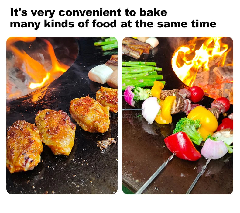 Commercial Corten Steel Outdoor BBQ Fire Pit Camping Charcoal BBQ Grill