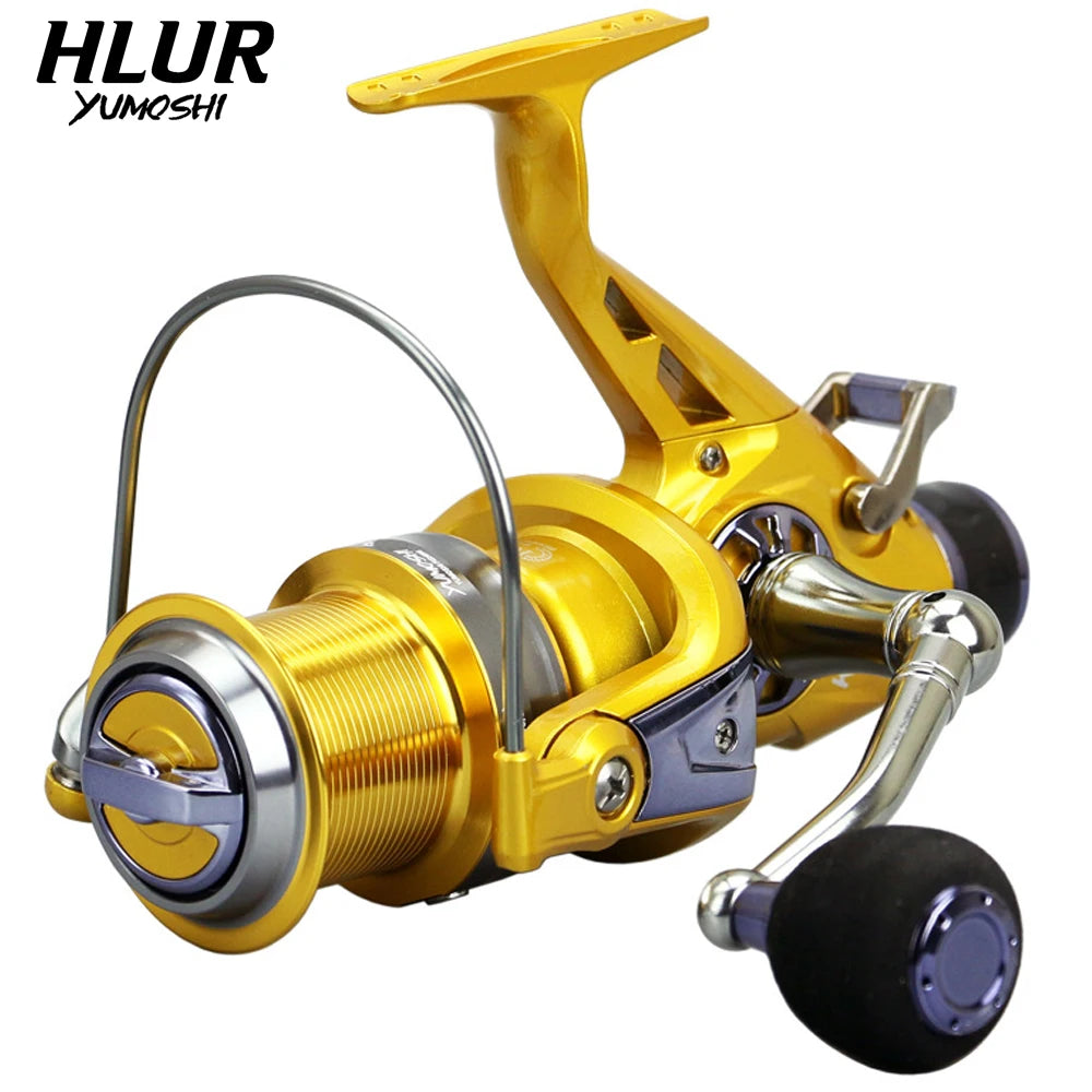 HLUR KM5000-6000 Full Metal Spinning Fishing Reel 13+1BB 25KG Max Drag Power Reel for Saltwater Trolling Surf Fishing