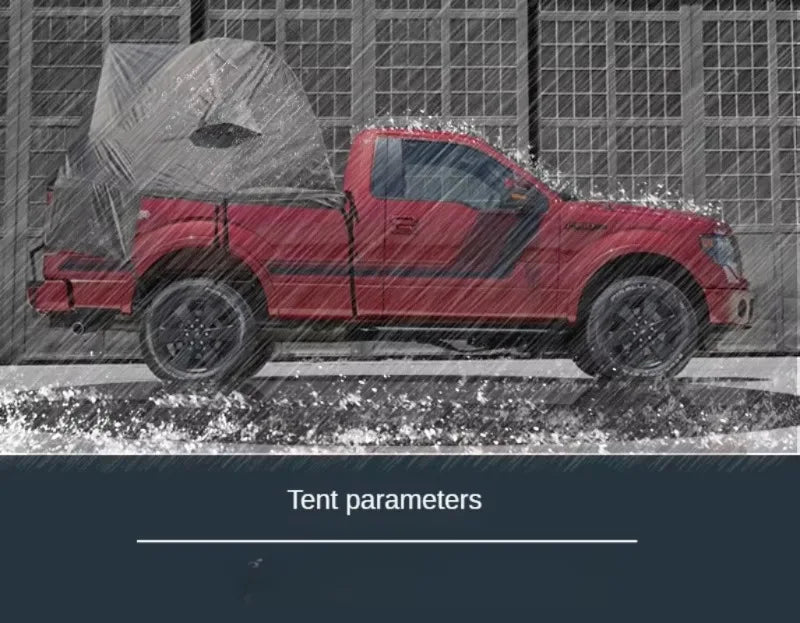 Portable Rainproof Camping Tent, Folding Fishing Tail Tent, Car Pickup Truck Tent