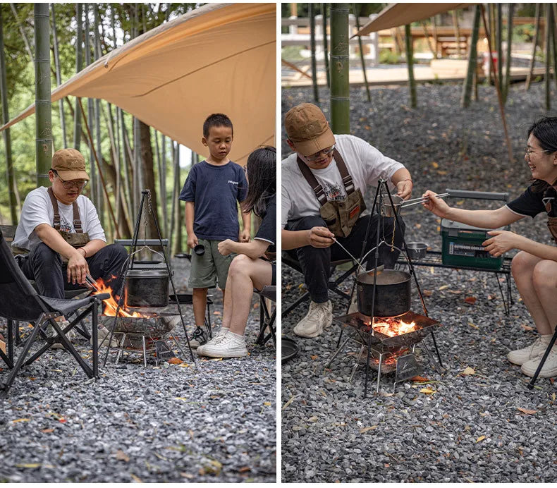 Steel foldable portable barbecue grill MT-3 MT-2 outdoor camping picnic set camping barbecue grill fire pit firewood stove