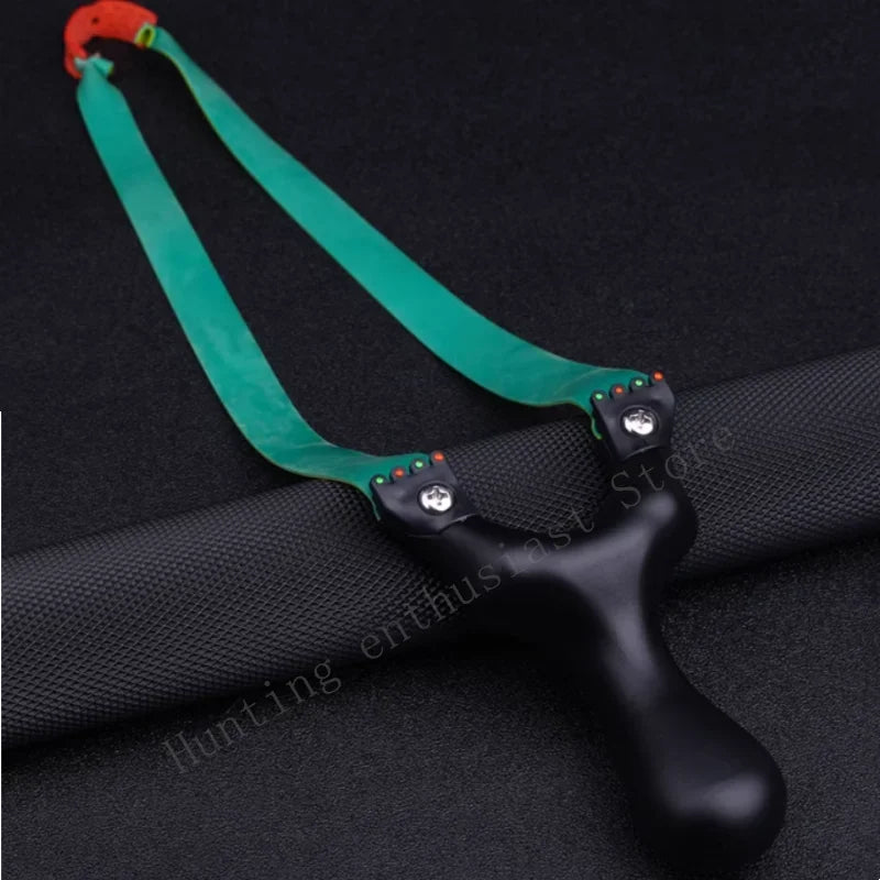 Outdoor Hunting Shooting Catapult Entertainment Accessories Toys Hunting Resin Slingshot Catapult with Flat Rubber Band for Hunt