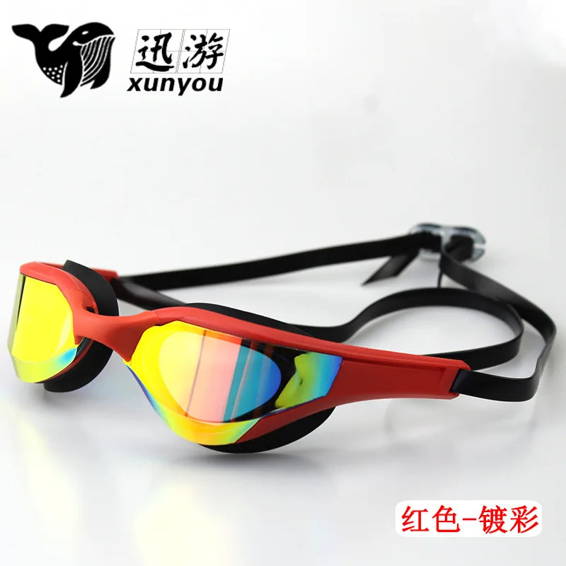 High-end Comfort Racing Color-Plated Swimming Goggles Adult Universal Waterproof and Anti-fog Pool Swimming Diving Goggles