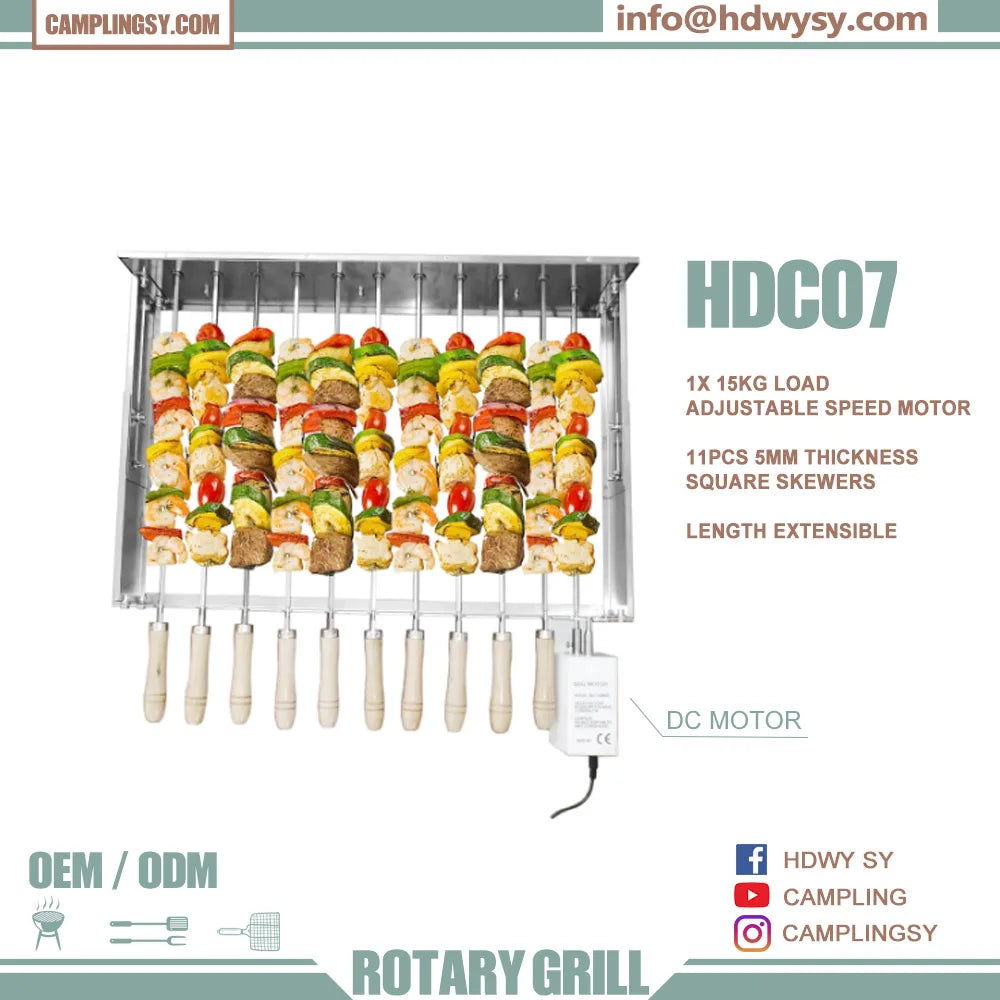 Portable Cyprus Style Top Skewers Kebab Charcoal Grill Brazilian Skewer BBQ  Grill