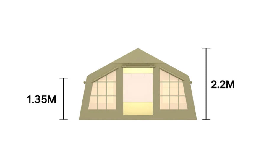 Luxury Inflatable Picnic Dome Tent, Outdoor Family Camping, Green, 17.2