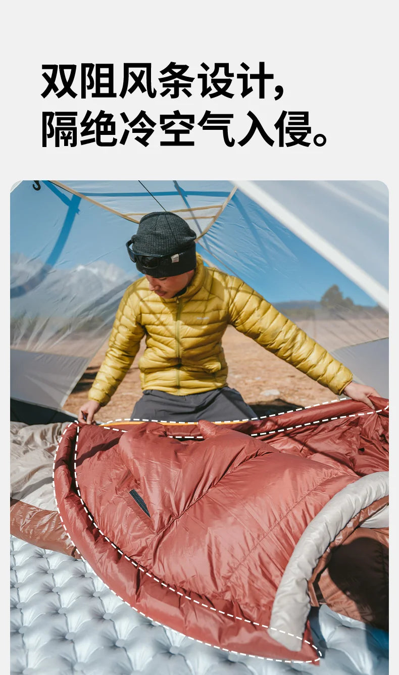 Naturehike Snowbird mummy down sleeping bag, thickened cold-proof in winter, adult outdoor camping, minus 20 degrees duck down