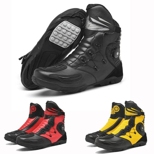 Motorcycle Boots Waterproof Retro Enduro Equipment Motorcycle Boots Leather Motorcyclist Riding Shoes Botas Para Moto Mens