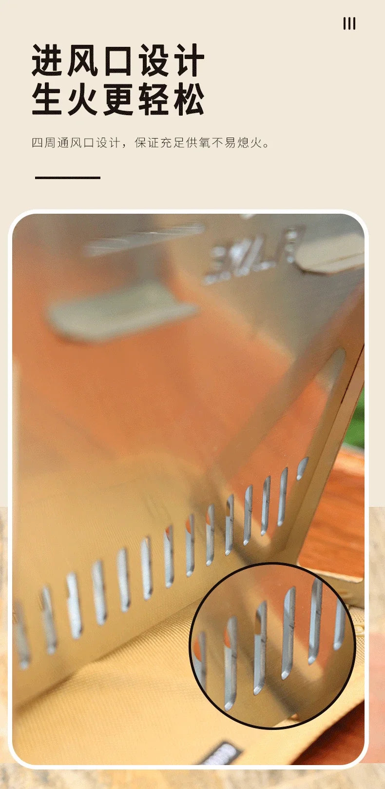 Outdoor Removable Barbecue Grill Ultra Lightweight Grill Mini Camping Stove Stainless Steel Firewood Stove