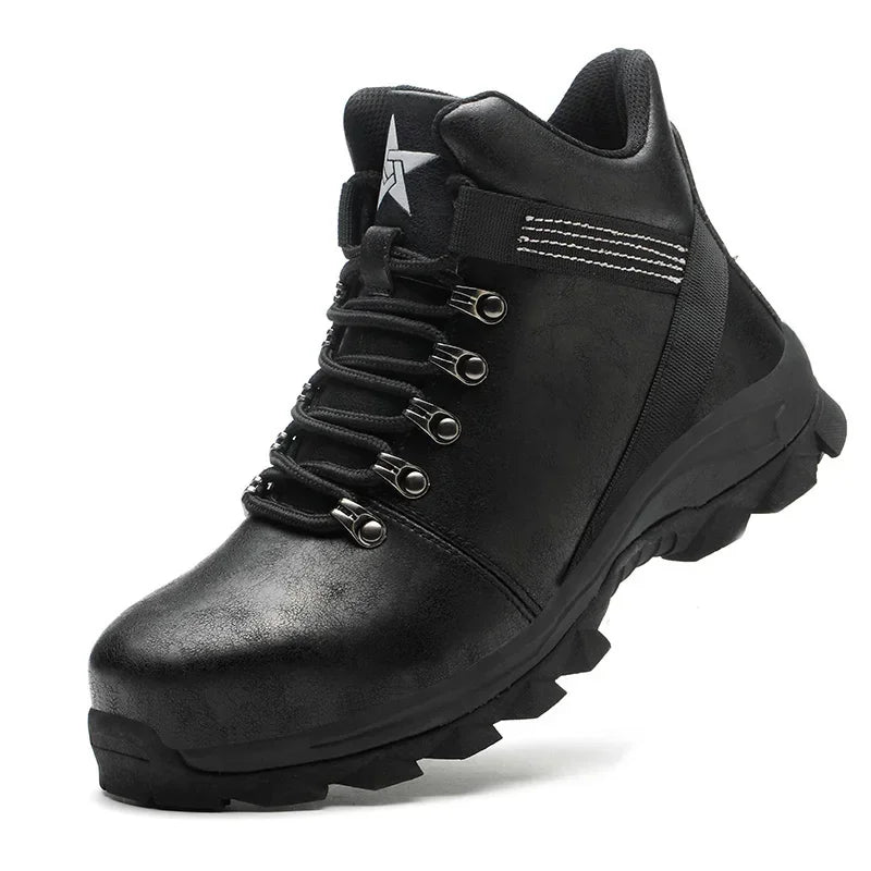 Waterproof Work Safety Boots Anti-puncture Steel Working Sneakers Indestructible Work Shoes Botas Security Shoes Men