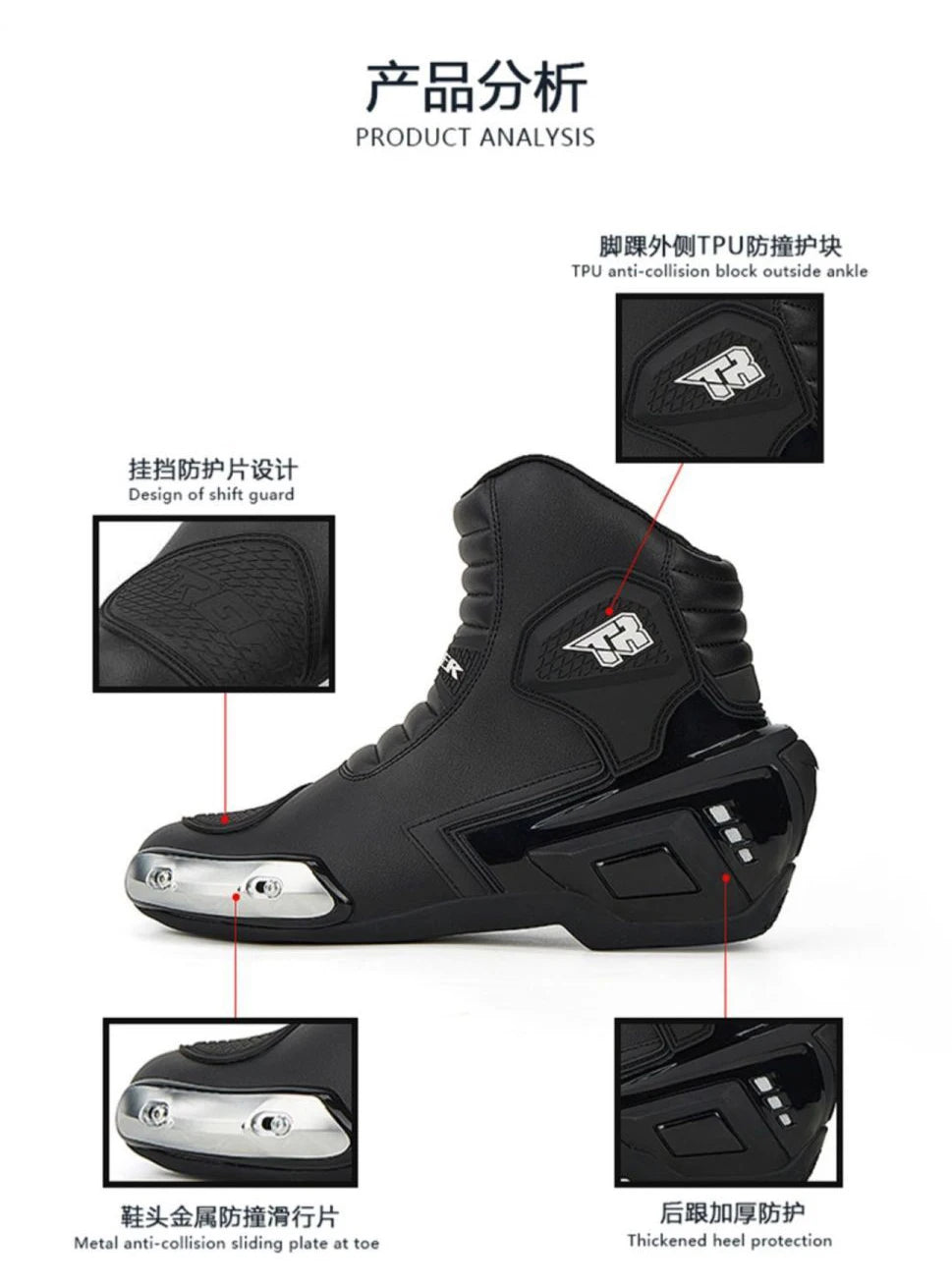 New T3 Motorcycle Boots Motocross Enduro Professional Racing Motocross Off-road Bottas Motorboat Shoes Racing Boots