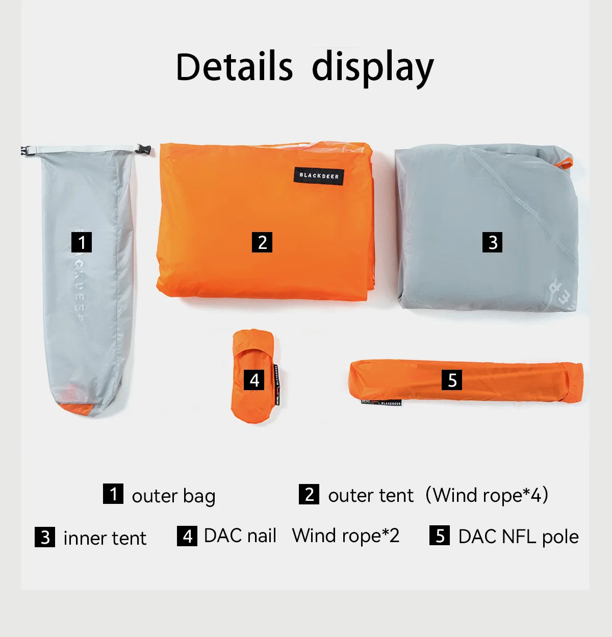 BLACKDEER Nova Camping Tent 1 Person Ultralight Tent Nylon Silicone Coated Waterproof Hiking Backpacking Outdoor DAC Pole 1.08kg