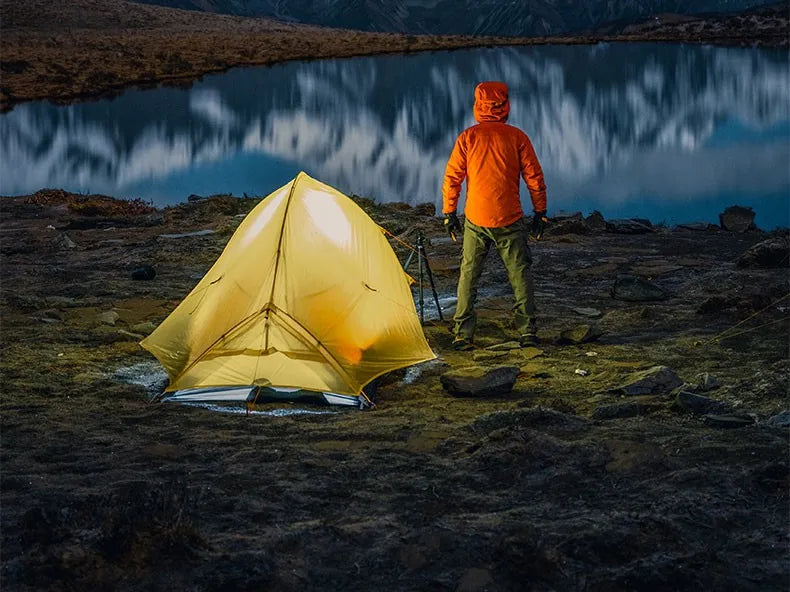 3F UL Gear Zhengtu 2P Tent Two 2 Person 15D Silnylon Coating Nylon Double Layer Ultralight Camping Lightweight Hike For 4 Season