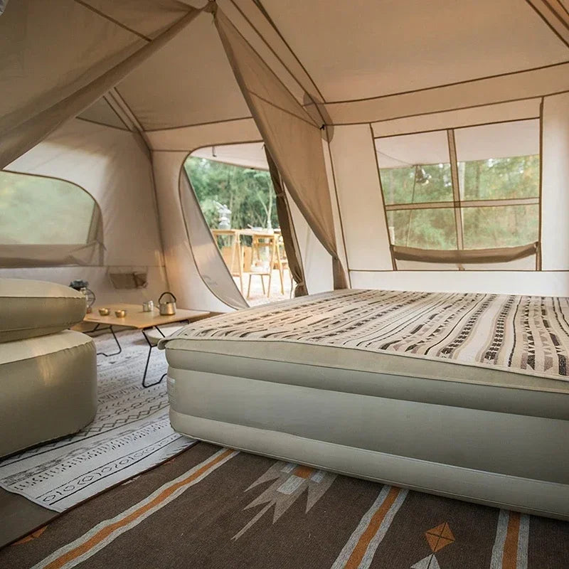 2025 Best-selling Outdoor Automatic Tent for 5-8 People 13㎡ Camping Hut Ridge Tent Space Large Gathering Tent Waterproof