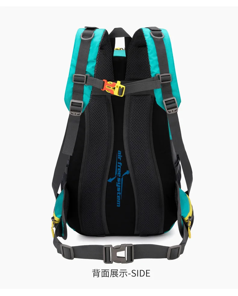 Men Women Outdoor Camping Travel Backpack 40L Water Repellent Climbing Hiking Laptop Daypack Trekking Reflective Strip Back Bags