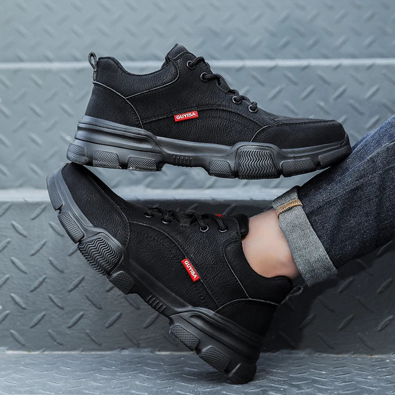 Waterproof Wrok Safety Shoes For Men Summer Breathable Indestructible Boots Non-slip Industrial Construction Shoes Male Footwear