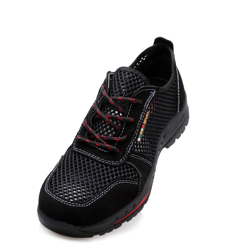 Summer Men Safety Shoes Anti-Smash Indestructible Shoes Breathable Mesh Work Shoes Men Women Work Sneakers Light Steel Toe Shoes