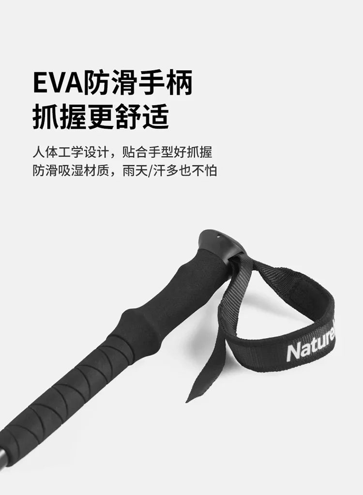 Naturehike-Aluminum Telescopic Trekking Pole, Folding Stick, Hiking Pole, Outdoor Trekking Pole, 3 Section, 7075, ST03