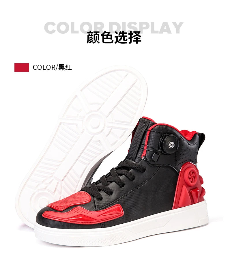 New Men's Motorcycle Shoes Outdoor Breathable Waterproof Men Motorcycle Boots Motos and Bike Riding Ankle Boot Motocross Shoes