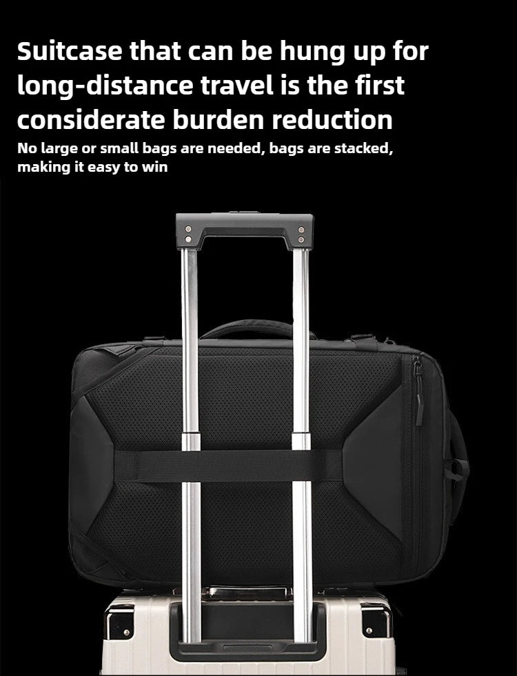 Vacuum Compression Backpack 35L Expandable, Travel Hiking Laptop Bag with Waterproof Cover, Lightweight Daypack for Outdoor