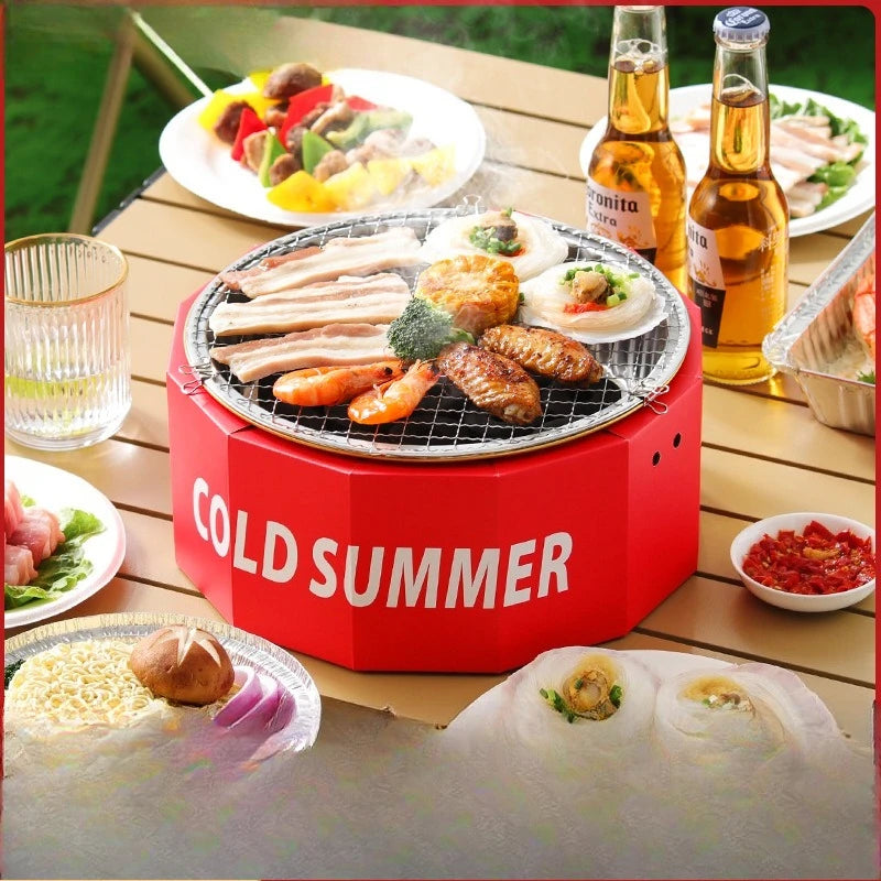 Portable Disposable BBQ Grill Outdoor Picnic Charcoal Korean Grill for Takeaway