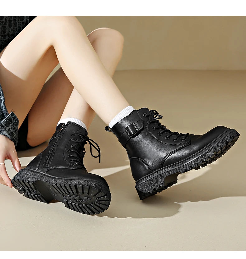 Women Boots 2024 Autumn Winter New Fashion Classic Short Boot Handsome Ankle Boot Work Clothes Shoe Botas de mujer black boots