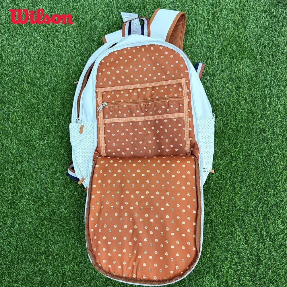 Wilson Roland Garros Clay Tennis Bag French Open Commemorative Tour Tennis Racquets Backpack Max For 2 Rackets With Compartment
