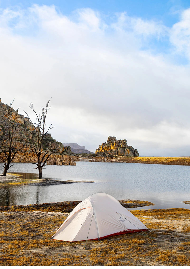 Naturehike Outdoor Upgrade Cloud Up 2 3 Person Tent 20D Nylon Silicone Double Layer Aluminum Pole Ultralight Camping Hiking Tent