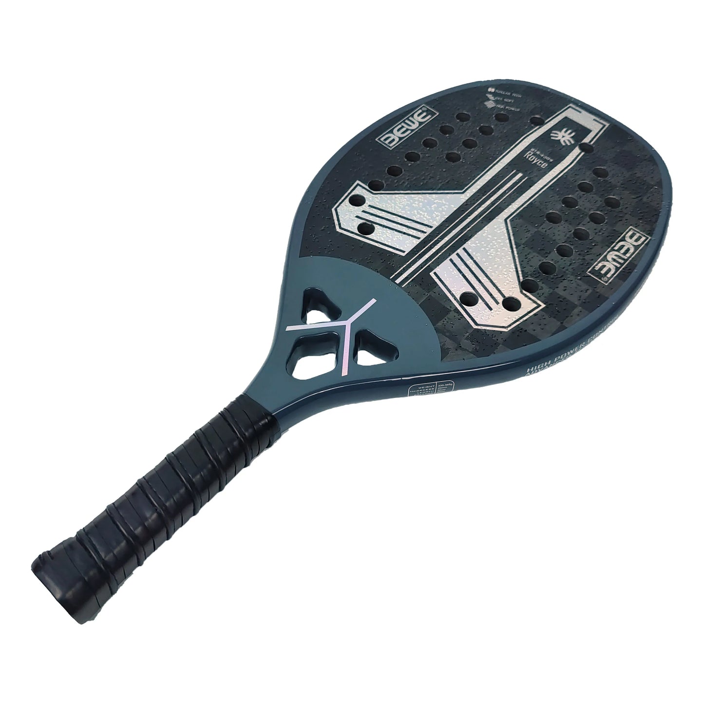 BTR-4009 Rolls Customized Logo Laser Effect High Quality 18K Carbon Beach Tennis Racket