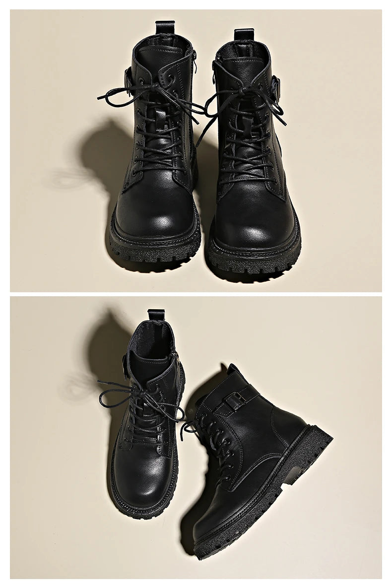 Women Boots 2024 Autumn Winter New Fashion Classic Short Boot Handsome Ankle Boot Work Clothes Shoe Botas de mujer black boots