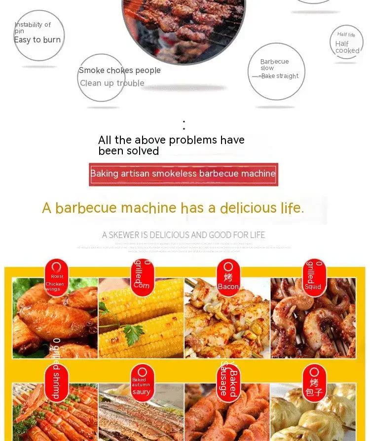 Smokeless Barbecue oven Household Charcoal indoor Barbecue Artifact Outdoor Stainless steel Barbecue oven Roast chicken oven Han