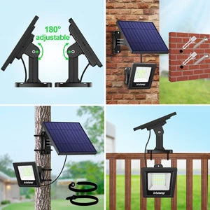 Solar Outdoor Super Bright Wall Light IP65 Waterproof Street Light Solar Security Light (Warm) for Many Outdoor Scenes