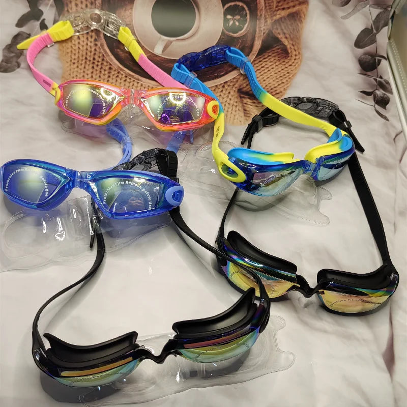 ARENA Professional Waterproof Swimming Goggles Anti-fog UV400 Leak Prevention Glasses Children Students Swim Protection Eyewear