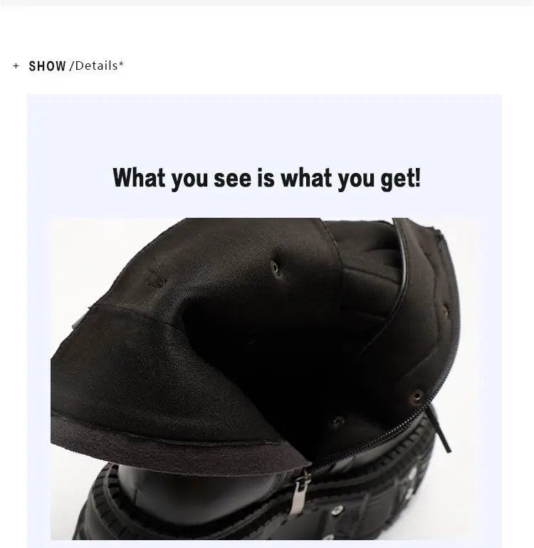 Women's 2025 New Niche Internet Celebrity Muffin Platform Locomotive Punk Goth Lace-up Medium Boots