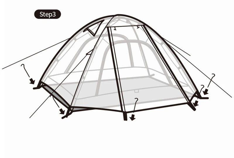 Naturehike Ultralight Tent 3-4 Person Waterproof Camping hiking tent Outdoor Double Layer Hiking Fishing Tourist Beach Tents