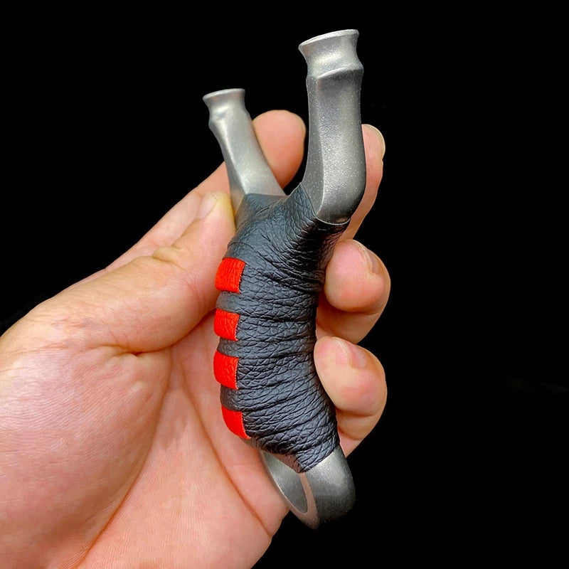 New 440C Stainless Steel Slingshot Recurve Design Catapult with Rubber Band Set Outdoor Hunting Sports Entertainment Tools Toys