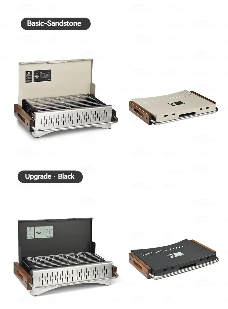 Naturehike Upgrade Barbecue Grill Lightweight Folding Portable Charcoal Burner Camping Outdoor Picnic Tabletop Cooking Stove Box